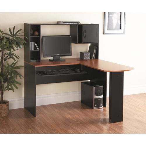 Mylex L Shape Computer Desk With Hutch Walmart Com Walmart Com