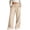 Beige, variant on Girls Cotton Linen Pants, with Pockets Drawstring Wide Leg Kids Baggy Lightweight Casual Pants Beige Size 12