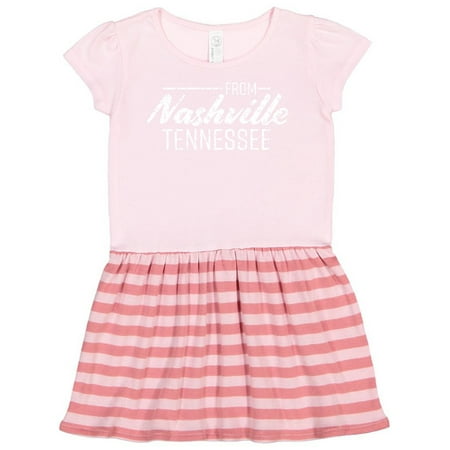 

Inktastic From Nashville Tennessee- State Capital Distressed Text Gift Toddler Girl Dress