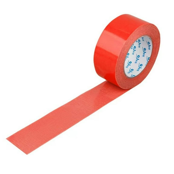 CCOCC Double Sided Tape,Durable Grid Design Double Sided Tape for Superior Adhesion,Heavy Duty Double Sided Tape for Events and Commercial Use,Red
