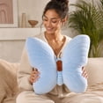 thumbnail image 4 of Butterfly Pillow Decorative Butterfly Shaped Throw Pillows 15.7" x 15.7" Cute Plush Cushion Decor for Bedroom Living Room Sofa Couch Sky Blue, 4 of 8