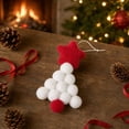 thumbnail image 4 of Leodye 1PCS Star Shaped Christmas Tree Ornaments Mini Ball Hangable Pendants for Holiday Window Home Wreath and Christmas Tree Atmosphere Decoration -4.5x2.5in, 4 of 7