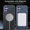thumbnail image 6 of Allytechgroup Galaxy A14 5G Case, Magsafe Compatible Shockproof Vintage PU Leather Mangetic Back Cover Anti-Scratch Phone Case for Samsung Galaxy A14 5G, Blue, 6 of 10