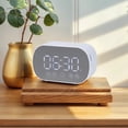 thumbnail image 2 of Unique Bargains Digital Alarm Clock with FM Radio for Heavy Sleepers 3.3"x1.6"x2" White, 2 of 6