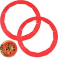 thumbnail image 1 of RONGRONG Adjustable Pie Crust Shield, Silicone Pie Protector, Fits Rimmed Dish 8" - 11.5", Dishwasher Safe (2 Pack), 1 of 7
