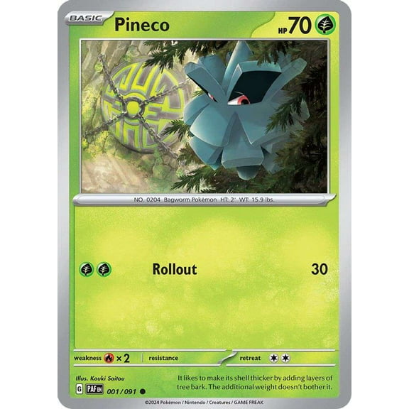 Pokemon Paldean Fates Common Pineco #1