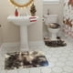thumbnail image 5 of Juego de 3 alfombrillas de baño antideslizantes para inodoro, de terciopelo absorbente, en colores oscuros, lavables y duraderas, ideales para proteger el suelo del baño., 5 of 6