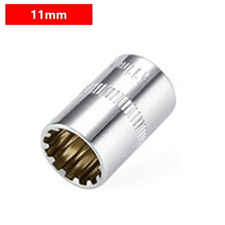 

12 Point Mirror Short Socket Head 1/4 Drive Torx Bit Ratchet Wrench Adapter