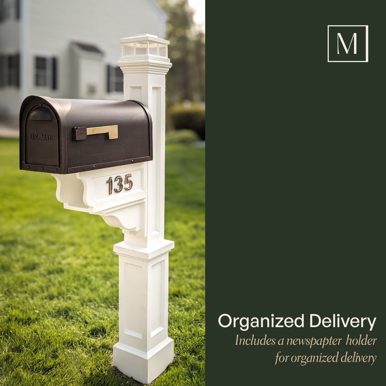 Mayne Dover Mailbox Arm Mount Black Plastic Mailbox Post - Walmart.com