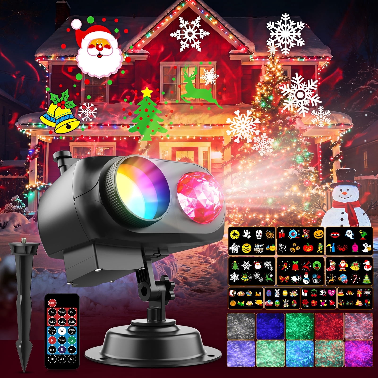 Ventilateur Projecteur Holographique 3D LED 16.5 Pouces - WiFi, Bluetooth, Carte SD - Pour Magasin, Bar, événements, Décoration - 14