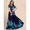 thumbnail image 6 of Multicoloured Floral Pure Georgette Block Print Saree - 17842868, 6 of 6