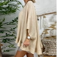 thumbnail image 4 of MSJUHEG Womens Tops Plus Size Tops For Women Women Plus Size Loose Three Quarter Sleeve Polka Dot O-Neck Pullover Tops Shirt Workout Tops For Women Khaki L, 4 of 9