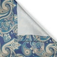 thumbnail image 6 of Ambesonne Paisley Valance & Curtain, Inspired Persian, 55"x45", Teal Navy and Tan, 6 of 6