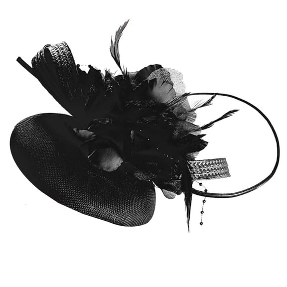 Elegant Linen Hat British Styles Fascinator Hat for Cocktails Party Wear Headpiece for Weddings and TeaParty Gathering