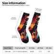 thumbnail image 2 of Balery Rock Skull Singer Calcetas Largas con Estampado para Hombre y Mujer – Suaves y Transpirables, Talla Única (US 5-11), 2 of 6
