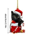 thumbnail image 3 of Colgante de Navidad para perros y gatos, dijes de coche, decoración del hogar, mochila acrílica, recién llegados, 3 of 4