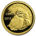 thumbnail image 1 of 2013 Canada 1/25 oz Prf Gold $0.50 Inuit Art Owl Shaman & Goose, 1 of 4