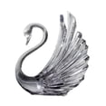 thumbnail image 2 of Centro de mesa de topper de la estatua de la estatua del cisne, figura de pájaro resina escultura de ganso para fiesta de bodas inaugurando Navidad Gris 15x18x23cm, 2 of 8