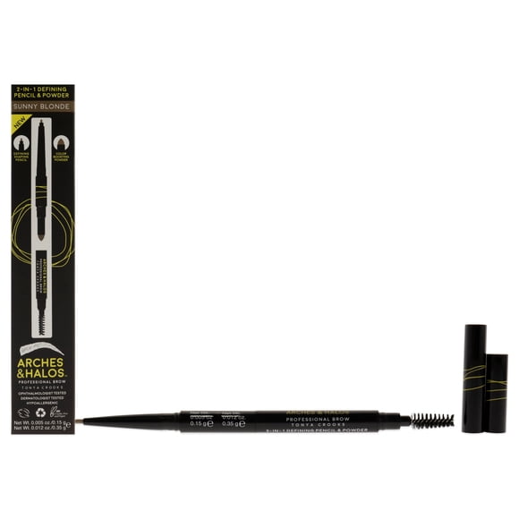 Maquillaje Arches and Halos Lápiz y polvo definidor de cejas 2 en 1 Sunny Blonde 0.017 oz
