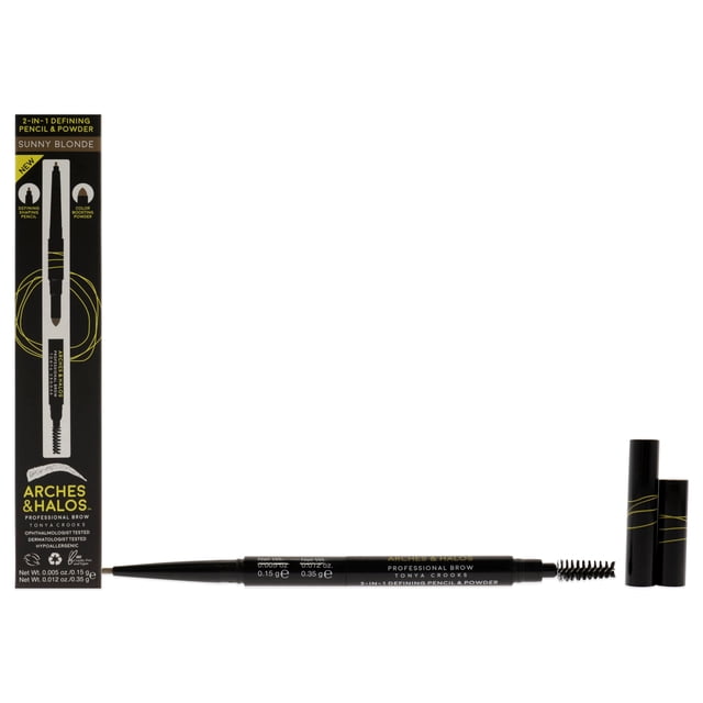 Maquillaje Arches and Halos Lápiz y polvo definidor de cejas 2 en 1 Sunny Blonde 0.017 oz