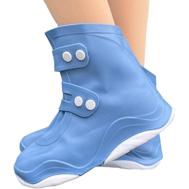 LAICAIW Surchaussures de Pluie, Surchaussures Résistantes à l'Eau, Surchaussures Robustes Faciles à Utiliser Antidérapantes Réutilisables à Double Couche pour Pluie, Neige et Boue