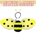 thumbnail image 2 of ArtCreativity Kids Honeybee Costume Set – Black & Yellow Bee Wings + Antenna Headband for Toddlers & Kids, Boys & Girls, Halloween Dress-up, 2 of 6