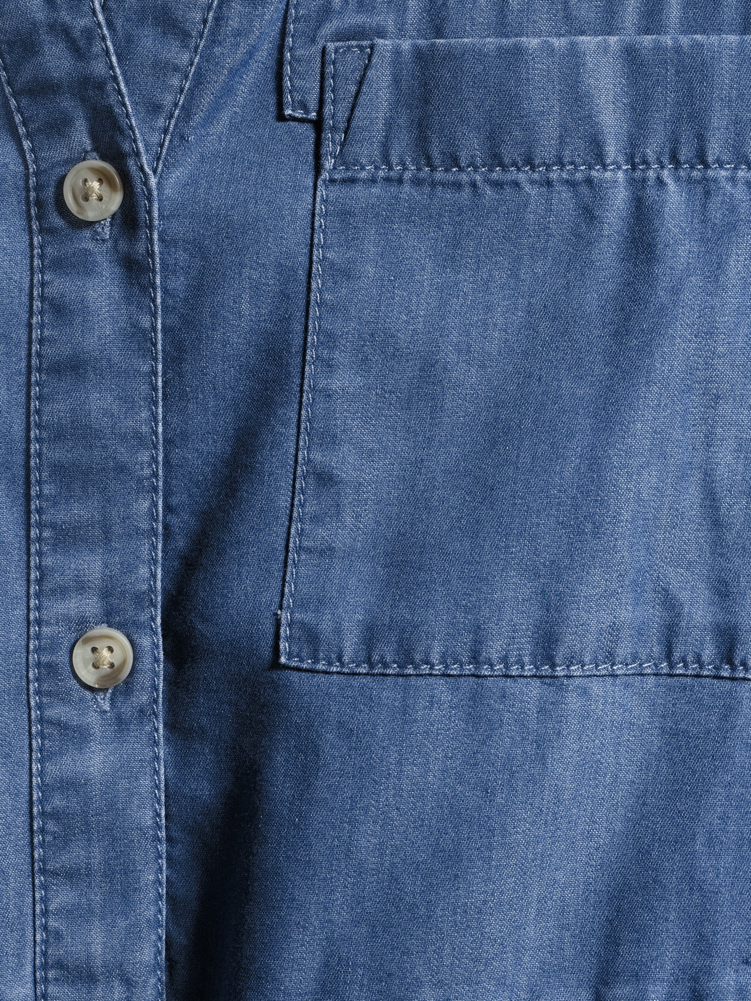 Time and True Women's Woven Utility Shirt Dress