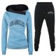 thumbnail image 4 of Gibobby Conjuntos de sudadera con bloques Conjunto de dos piezas con sudadera con capucha y manga larga con estampado de para mujer(Azul,G), 4 of 5