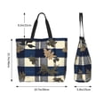 thumbnail image 2 of Large Capacity Single Shoulder Shopping Bag 19.7×15.7×5.9in Main Pocket Large To Accommodate Your Daily Needs Can Be Portable Can Be A Single Shoulder Back Plaid Fall Camo Royalblue_2, 2 of 8
