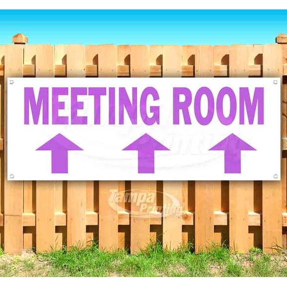 Meeting Room 13 oz Vinyl Banner With Metal Grommets