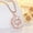 Rose Gold, variant on Guodhu Moissanite Diamond Pendant Necklaces for Women, Moissanite Diamond Flower Shape Heart Pendant Necklace for Her