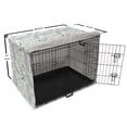 thumbnail image 6 of Abstract Dog Crate Cover, Scattered Cluttered Layout of Irregular Shapes Dotted Motifs Pattern, Easy to Use Pet Kennel Cover Small Dogs Puppies Kittens, 7 Sizes, Pale Seafoam and White, by Ambesonne, 6 of 6