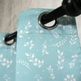 thumbnail image 3 of Ambesonne Nature Grommet Curtain, Blooming Twigs Leaves, 50" x 108", Pale Blue White, 3 of 6