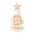thumbnail image 1 of Adornos navideños de cuentas de madera para árbol de Navidad, decoración navideña coleccionable rústica en miniatura Color de la madera, 1 of 9