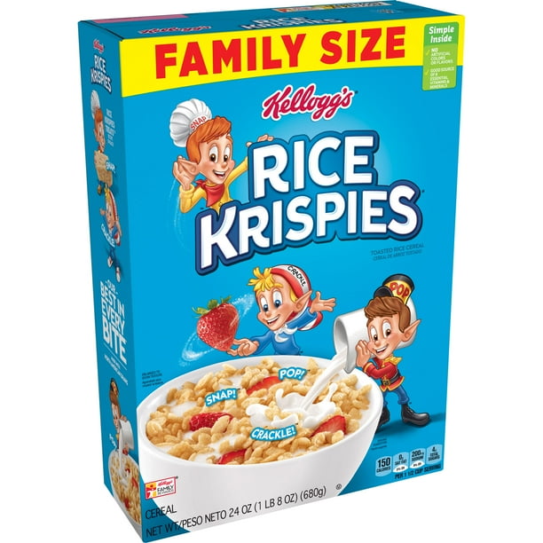 Kellogg’s Rice Krispies Breakfast Cereal, Original, Family Size, Fat