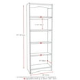thumbnail image 4 of CorLiving Hawthorne Black Engineered Wood 5 Shelf Bookcase with 4 Adjustable Shelves - Bedroom, Office, Living Room, Multi-Purpose, Décor Holder, Storage Shelving Unit, 4 of 6