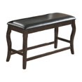 thumbnail image 3 of BenJara Wooden Bench with Cushioned Seat Gray-Color:Gray, 3 of 3