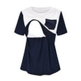 thumbnail image 2 of Celivon Womens Maternity Nursing Tops Short Sleeve Breastfeeding Shirt With Pocket Flattering Comfy Pregnancy Clothes, 2 of 2
