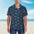 thumbnail image 2 of Pofeuu Octopus Sea Life Print Hawaiian Shirt for Men Sleeves Casual Button Down Summer Beach Dress Shirts T-Shirts,Medium, 2 of 7