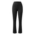 thumbnail image 5 of Enjoytime Yoga Pants Women Solid Color High Waisted Stretch Flare Leggings Casual Running Gym Sports Trousers Black S, 5 of 5