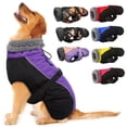 thumbnail image 1 of Abrigo para perros IECoII, extra cálido, reflectante, ajustable, para invierno, morado, 1 of 7