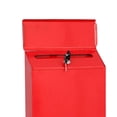thumbnail image 7 of Vertical Mailbox Hanging Drop Box Durable Envelopes Newspapers Postbox Case Front Door Porch House Office Rural Decor - Red, 7 of 7