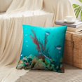 thumbnail image 4 of LALILO Throw Pillow Covers Shy Shark Cat Shark Swimming Coral Reef Cushion Cover 18" x 18", 2880 Pack, 4 of 6