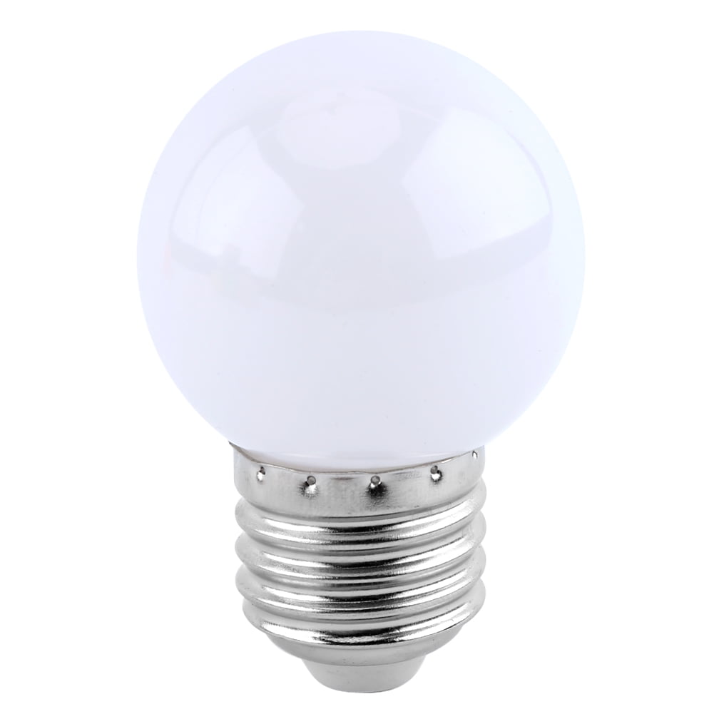 Round Light Bulb 2W E27 Multicolor LED Ball Light Bulb Globe Lamp Home Bar Shop Lighting White - Walmart.com