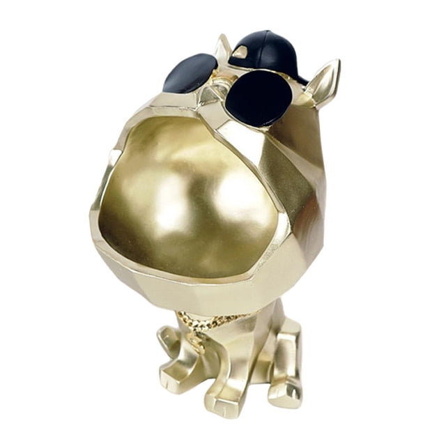 Fityle - Caja de almacenamiento de llaves, estatua, figura, boca grande, decoración del hogar, escultura oro