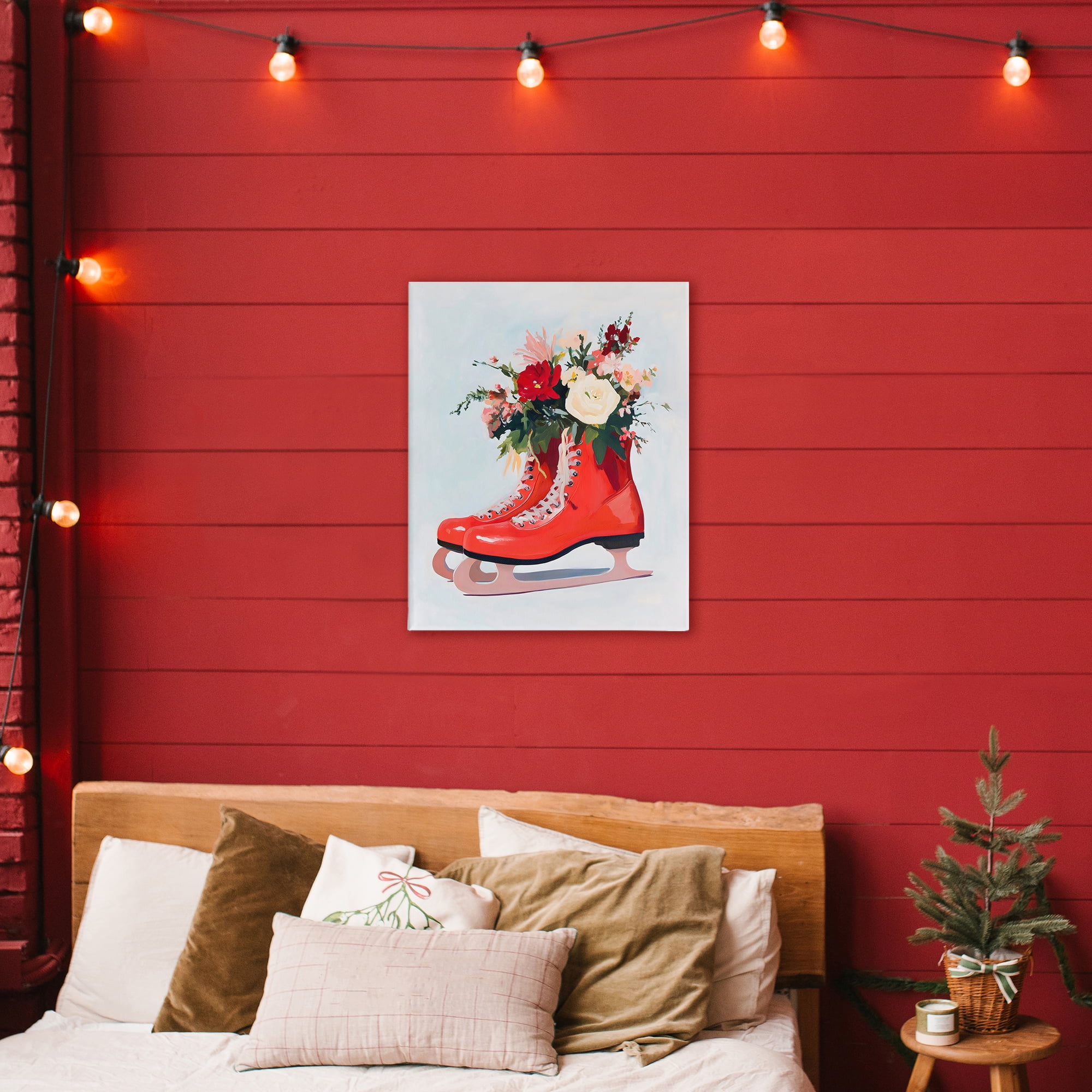 Stupell Industries Floral Ice Skates Canvas Wall Art, design by The Prints Vibe
