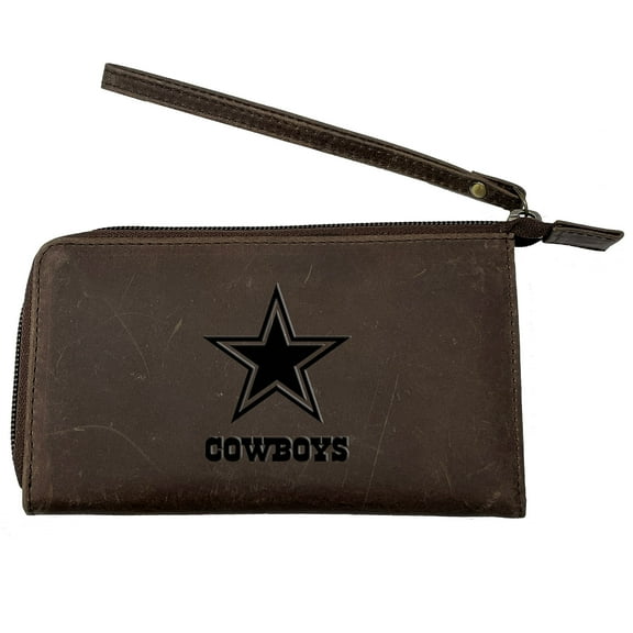 Brown Dallas Cowboys Cell Phone Wristlet Wallet
