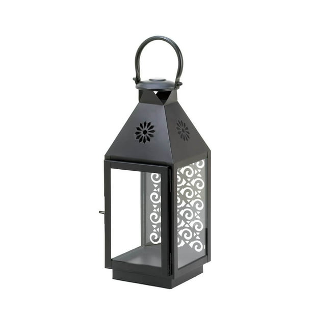 Black Candle Lantern, Decorative Iron Outdoor Lanterns For Candles