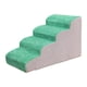thumbnail image 3 of Escaleras para perros de 4 escalones, rampa para casa de gatos pequeños, cubierta desmontable, rampa interior antideslizante suave portátil, escalera Verde, 3 of 9