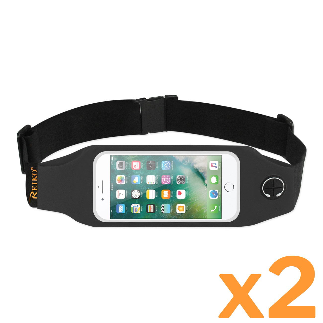 Universal Grey Jogging Running Phone Belt Bag For 6 Inches Mobile Phones 